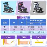 Sitanflex Ice Skates, Adjustable Ice Skates for Kids, Girls and Boys Ages 4-12, Toddler Ice Hockey Skates for Outdoor and Rink, Soft Padding and Reinforced Ankle Support, White