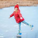 WELLWON Ice Skate for Kids Boys Girls, Adjustable Blades Iceskates, Ice Hockey Skates Size L for Beginner Age 6-12