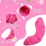 Prasacco Ice Skate Blade Covers, Winter Skate Guards Kids Hockey Skate Blade Protector Guards for Hockey Skates Sports Ice Skate Blade Cover for Kids Youth Adult Men Women Boys Girls (Pink/S)