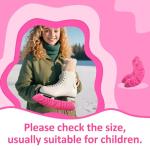 Prasacco Ice Skate Blade Covers, Winter Skate Guards Kids Hockey Skate Blade Protector Guards for Hockey Skates Sports Ice Skate Blade Cover for Kids Youth Adult Men Women Boys Girls (Pink/S)