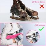 Prasacco Ice Skate Blade Covers, Winter Skate Guards Kids Hockey Skate Blade Protector Guards for Hockey Skates Sports Ice Skate Blade Cover for Kids Youth Adult Men Women Boys Girls (Pink/S)