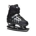 Ice Skates，Boys Hockey Skates,Skates with Adjustable 4 Sizes for Boys Girls Youth Men Women and Beginners (Black Silver, L (4-7) Kid's/(6-8) Women's/(5-7) Men's)