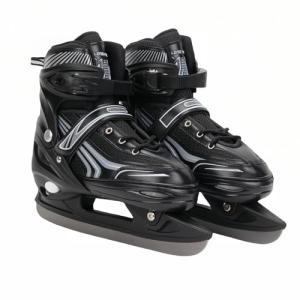 Ice Skates,Hockey Skates,Skates with Adjustable 4 Sizes for Boys Girls Youth Men Women and Beginners (Siver, L (4-7) Kid's/(6-8) Women's/(5-7) Men's)
