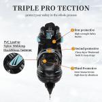 Ice Skates,Hockey Skates,Skates with Adjustable 4 Sizes for Boys Girls Youth Men Women and Beginners (Siver, L (4-7) Kid's/(6-8) Women's/(5-7) Men's)