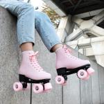 Wiwiy High Top Pink Roller Skates for All