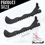 CUNTAUK Ice Skate Guards, Hockey Shoes Ice Skate Blade Covers, Adjustable Buckles Ice Skating Protector Figure Skate Guards Ice Hockey Accessories for Teens Kids S Ice Skating Skates (Black, Small)