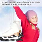 CUNTAUK Ice Skate Guards, Hockey Shoes Ice Skate Blade Covers, Adjustable Buckles Ice Skating Protector Figure Skate Guards Ice Hockey Accessories for Teens Kids S Ice Skating Skates (Black, Small)