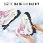 CUNTAUK Ice Skate Guards, Hockey Shoes Ice Skate Blade Covers, Adjustable Buckles Ice Skating Protector Figure Skate Guards Ice Hockey Accessories for Teens Kids S Ice Skating Skates (Black, Small)