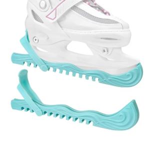 Lnrkai Ice Skate Guards, Kids Ice Skate Blade Covers, Adjustable Hockey Skate Guards, Ice Skating Blade Protector Accessories for Figure Skates Hockey (1, Green, M)