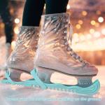 Lnrkai Ice Skate Guards, Kids Ice Skate Blade Covers, Adjustable Hockey Skate Guards, Ice Skating Blade Protector Accessories for Figure Skates Hockey (1, Green, M)