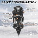 Nattork Ice Skates for Big Kids, Soft Padding and Reinforced Ankle Support Ice Black Hockey Adjustable Skates for Outdoor and Rink (1-4 US)