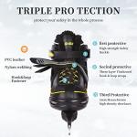 Ice Skates,Hockey Skates with Adjustable 4 Sizes,Soft Padding and Reinforced Ankle Support for Boys Girls Youth Men Women and Beginners (BLACK, L(4-7)Kids,(6.5-8.5)Women,(6-8)Men)