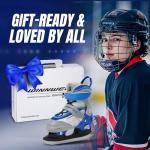 Winnwell Balance Blade Adjustable Skate - Ice Hockey Skates for Boys & Girls - Kids Ice Skates to Help Children Learn to Skate - Adjust Boot with 4 Sizes