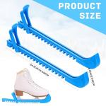 HMDZMR Ice Skate Guards Ice Skate Covers Adjustable Skate Guards Ice Hockey Skate Accessories for Kids Adults Ice Skating, Figure Skates, Hockey (Blue)