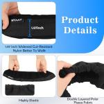 Ice Skate Blade Covers with Thickened Widened Bottom 2-PCS, 1.97IN Wide Cut-Resistant Nylon and Double-Layer Polar Fleece Blades Guards for Hockey Skates & Figure Skates & Ice Skates & Speed Skates,XS