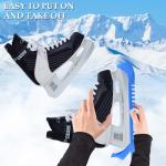 FVFVAHO Ice Skate Guards Hockey Skate Guards Figure Skating Ice Skate Covers, Adjustable Skate Guards Ice Hockey Skate Accessories for Kids Adults Ice Skating, Figure Skates, Hockey