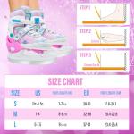 SMOOJOY Adjustable Kids Ice Skates for Girls Boys Comfortable, Smooth Blades Pink Snow Hockey Ice Skating Shoes for Outdoor Indoor Rink, Perfect for Beginner Winter Sports Ages 5-8