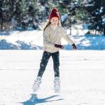 SMOOJOY Adjustable Kids Ice Skates for Girls Boys Comfortable, Smooth Blades Pink Snow Hockey Ice Skating Shoes for Outdoor Indoor Rink, Perfect for Beginner Winter Sports Ages 5-8