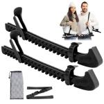 Hikeen Ice Skate Guards with Shoulder Straps,Enhanced Stability Ice Skate Blade Guards,Non-Slip Hockey Skate Blade Protector for Adult and Kids