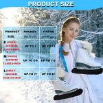 Chivao 4 Pcs Ice Skate Blade Covers Skate Guards Hockey Protector Skating Winter Ice Skates Covers Adult Men Women Boys Girls(Medium,Black, Light Blue)