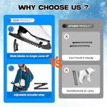 Hikeen Ice Skate Guards with Shoulder Straps,Enhanced Stability Ice Skate Blade Guards,Non-Slip Hockey Skate Blade Protector for Adult and Kids