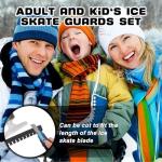 Hikeen Ice Skate Guards with Shoulder Straps,Enhanced Stability Ice Skate Blade Guards,Non-Slip Hockey Skate Blade Protector for Adult and Kids