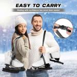 Hikeen Ice Skate Guards with Shoulder Straps,Enhanced Stability Ice Skate Blade Guards,Non-Slip Hockey Skate Blade Protector for Adult and Kids