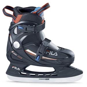 Fila J-One Adjustable Kids Ice Skates for Girls and Boys | Junior Adjustable Child Ice Skates | for Hockey & Ice Skating Outdoor & Indoor Rinks | Black/Red/Blue, Small - Little Kid - J10 - J12