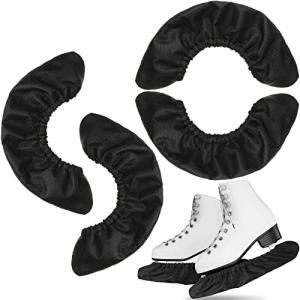 Vinsot 2 Pairs Ice Skate Guards Hockey Ice Skate Blade Covers Kids Absorbent Figure Soakers Hockey Accessories Oxford Fabric Skating Cover Blades for Kid Youth Adult Men Women Boy Girl (S)