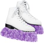 Gemscream Ice Skate Guards Fuzzy Hockey Soakers for Figure Skates Guards for Girls Boys Youth Women Men Adult(L Size,Purple)