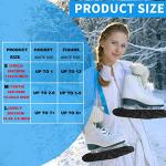 Vinsot 2 Pairs Ice Skate Guards Hockey Ice Skate Blade Covers Kids Absorbent Figure Soakers Hockey Accessories Oxford Fabric Skating Cover Blades for Kid Youth Adult Men Women Boy Girl (S)