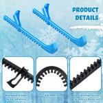 Yilloog 6 Pcs Hockey Skate Guard Ice Skate Blade Covers Hockey Blade Protectors with Adjustable Buckle for Kids Adults Guards(Black, Blue, Pink)