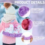 Gemscream Ice Skate Guards Fuzzy Hockey Soakers for Figure Skates Guards for Girls Boys Youth Women Men Adult(L Size,Purple)