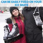 Vinsot 2 Pairs Ice Skate Guards Hockey Ice Skate Blade Covers Kids Absorbent Figure Soakers Hockey Accessories Oxford Fabric Skating Cover Blades for Kid Youth Adult Men Women Boy Girl (S)