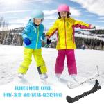 Faumsut Ice Skate Guards, 2 Pack Hockey Shoes Ice Skates Blade Covers, Adjustable Figure Skate Protector Accessories (Black White, Small)