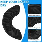 Vinsot 2 Pairs Ice Skate Guards Hockey Ice Skate Blade Covers Kids Absorbent Figure Soakers Hockey Accessories Oxford Fabric Skating Cover Blades for Kid Youth Adult Men Women Boy Girl (S)