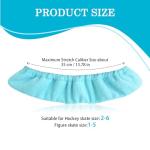 Cuayaes Ice Skate Guards,Soft Ice Skate Blade Covers,Figure Skate Guards Youth Hockey Skate Guards,Elastic Figure Skating Soakers Blades Protector Cover for Girls Boys（Light Blue）