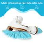 Cuayaes Ice Skate Guards,Soft Ice Skate Blade Covers,Figure Skate Guards Youth Hockey Skate Guards,Elastic Figure Skating Soakers Blades Protector Cover for Girls Boys（Light Blue）