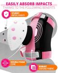 SKATEWIZ Adult Knee and Elbow Pads - Pink White