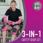 Flybar Pink Protective Gear Set for Skating