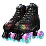 High-Top Classic Roller Skates with Flash Wheels