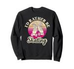 Retro 1970s Girl Roller Skating Sweatshirt