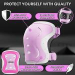 SKATEWIZ Adult Knee Elbow Pads - Pink White