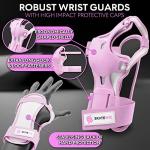 SKATEWIZ Adult Knee Elbow Pads - Pink White