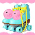 Pink Roller Skate Pom Poms with Bells (2 Pack)