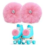 Bestookits Pink Roller Skate Pom Poms with Bells
