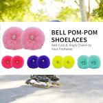 Bestookits Pink Roller Skate Pom Poms with Bells