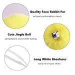 Fluffy Yellow Roller Skate Pom Poms with Bells