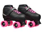 Super Nitro Black/Pink Quad Speed Roller Skates