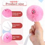 Pink Roller Skate Pom Poms with Bells Set